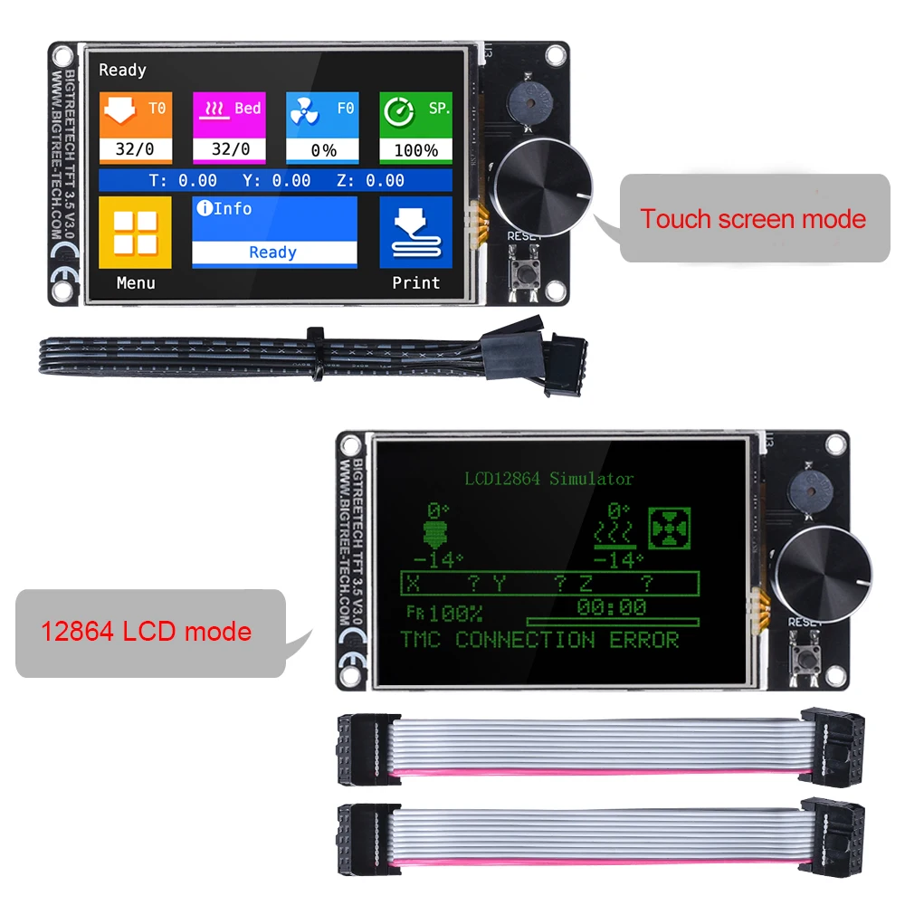 BIGTREETECH TFT35 V3.0 Touch Screen 12864LCD Wifi 3D Printer Parts vs MKS TFT35 For SKR V1.4 Turbo SKR V1.3 CR10 Ender 3 Upgrade