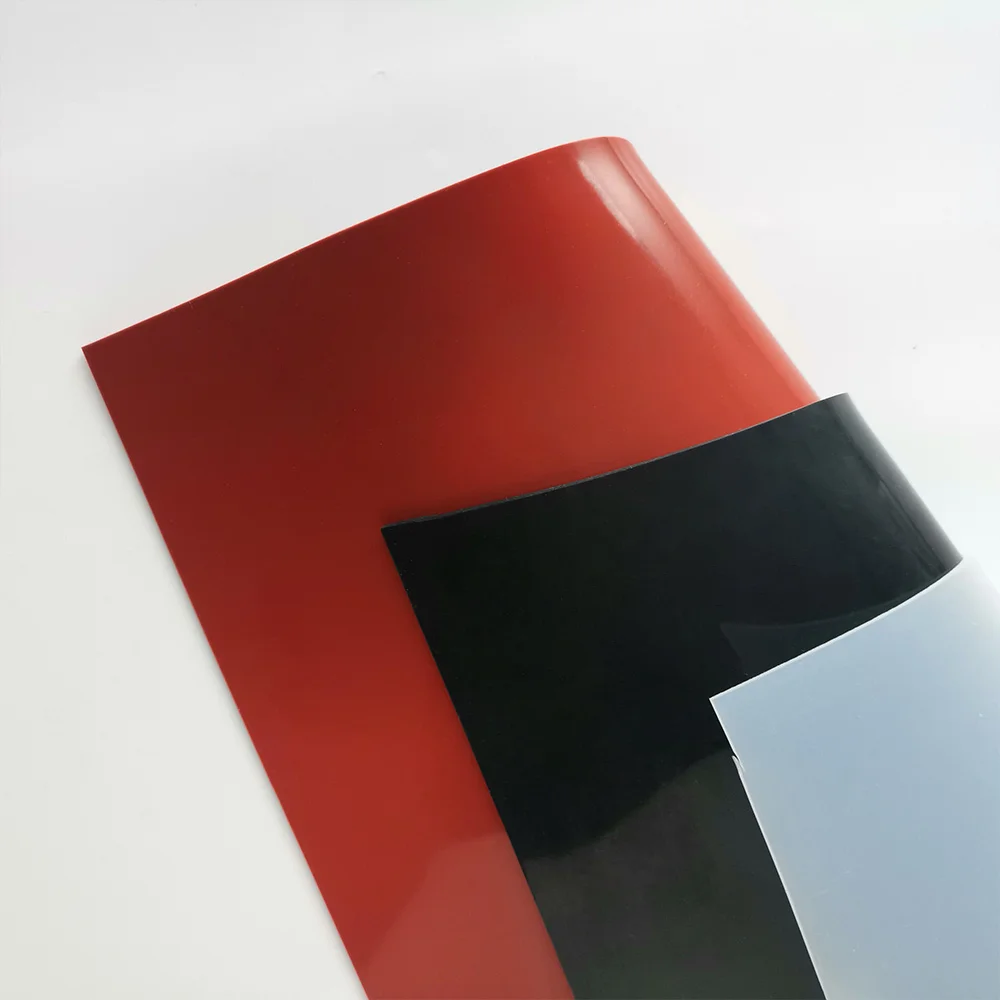 1mm/1.5mm/2mm Red/Black Silicone Rubber Sheet 250X250mm Black Silicone Sheet, Rubber Matt, Silicone Sheeting For Heat Resistance