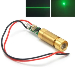 Módulo de diodo láser de línea de puntos verdes, 100mW, 532nm, potente Cable controlador de latón LED de 3,7 V-5V