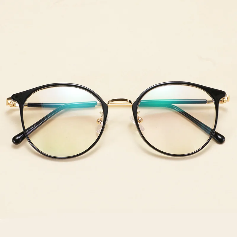 Super Light Literary Female Myopia Prescription Glasses Frame Student Transparent Clear Lens 0 Degree Decoration Eyewear