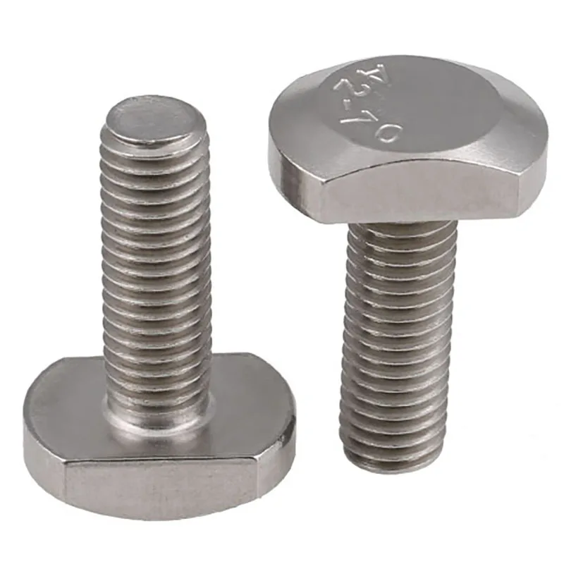 M5 M6 M8 M10 M12 304 Stainless Steel T-bolt T-shaped Screw Slot Bolts T-shaped Pressure Plate Screw