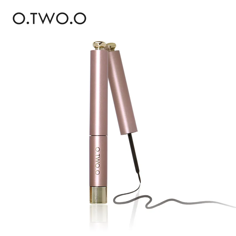 O. Tw o.o Rose Gold Series Eyeliner Liquid Quick-Dry Sweat-Resistant Not Smudge Eyeliner Two Brush Selectable Gift for Girl