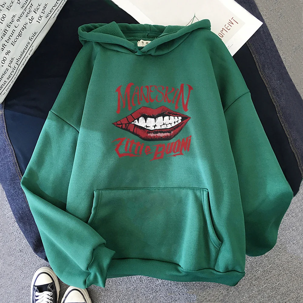 Maneskin Hoodies Sweatshirt Italienischen sänger Hoodie Harajuku Männer Dünne Sweatshirt Streetwear Casual Frauen Übergroßen Pullover