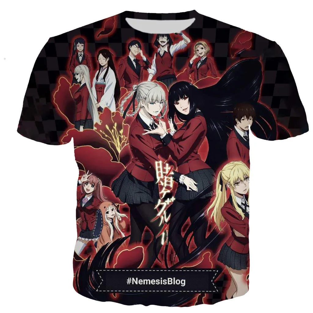 2021 New Kakegurui T Shirt Men/women 3D Printed T-shirts Casual Harajuku Style Tshirt Streetwear Tops Oversized