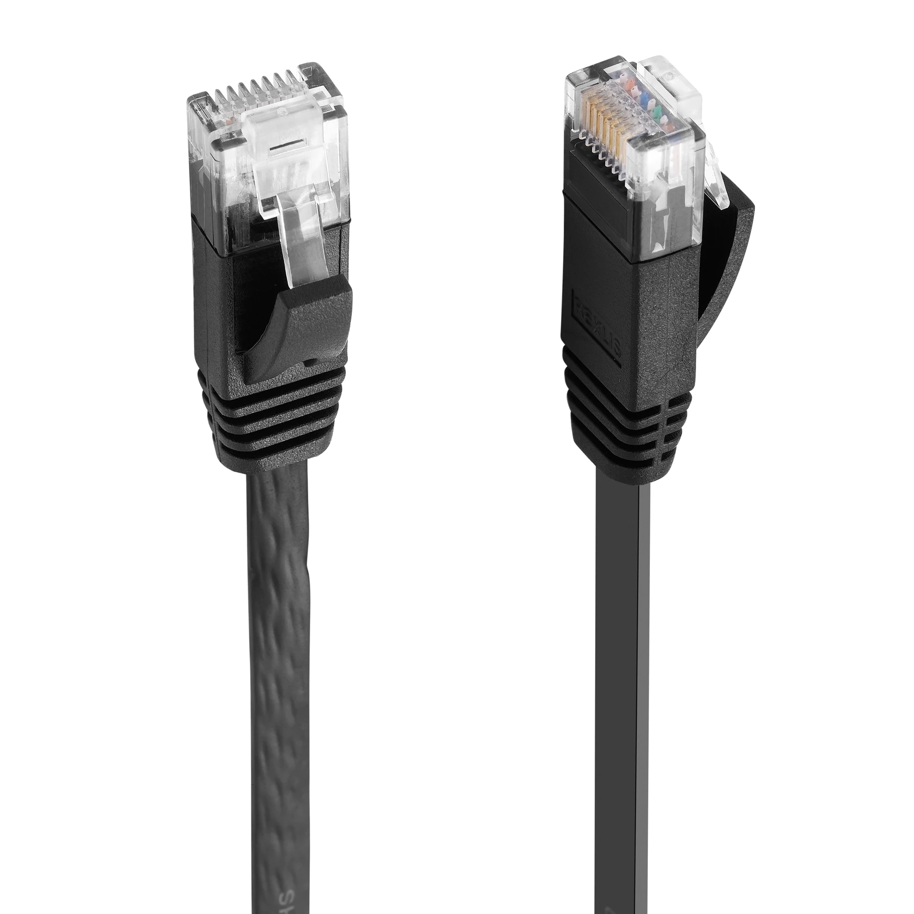 Bochara Flat CAT-6 RJ45 Network Ethernet Patch Cable For Modem Router LAN Network RJ45 Connector