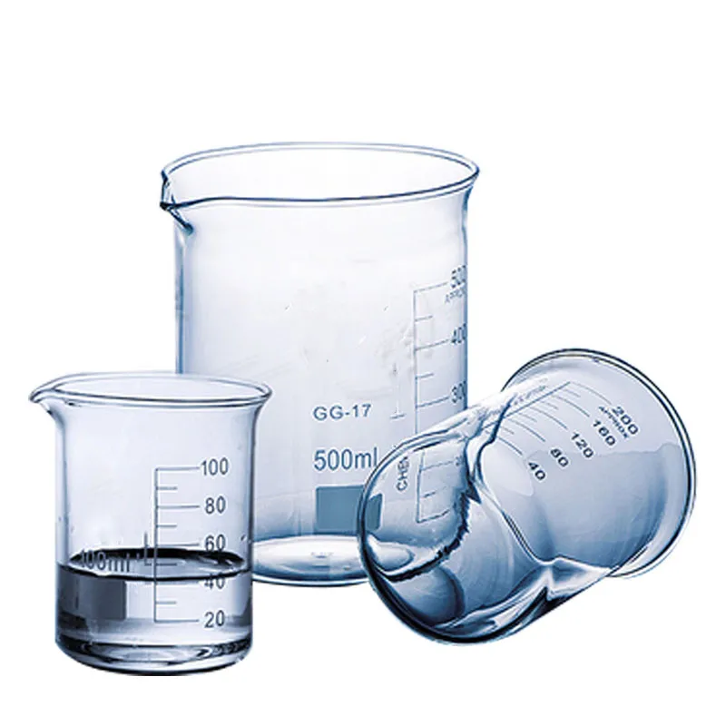 Laboratory 5ml-- 2000ml Low Form Borosilicate Glass Beaker  Boro 3.3 Glass Beaker  thickened  free shipping