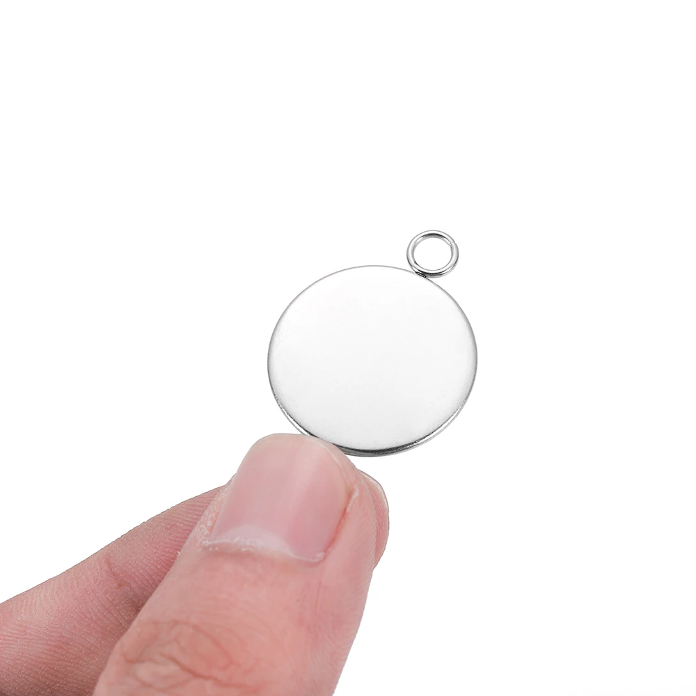 20pcs/Lot Stainless Steel Cabochon Blanks Setting 6-25mm Base Tray Bezels Blank For DIY Bracelet pendant Jewelry Making Supplies image 5
