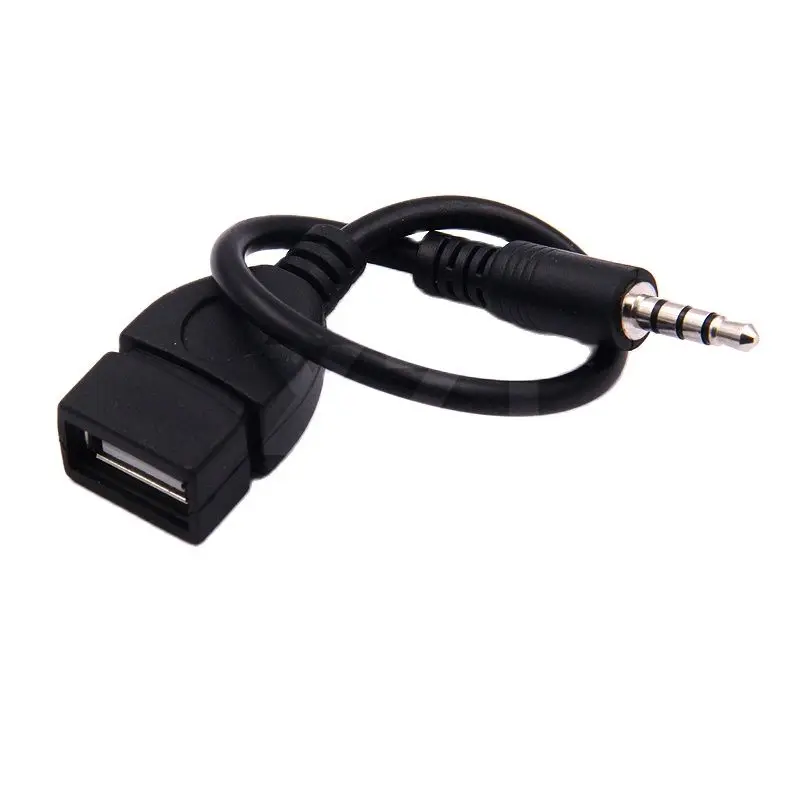 3.5mm Male to Female Cable Audio Convert Wire Car AUX Cable A Female OTG Converter Adapter Cable Audio AUX Jack to USB 2.0 Type