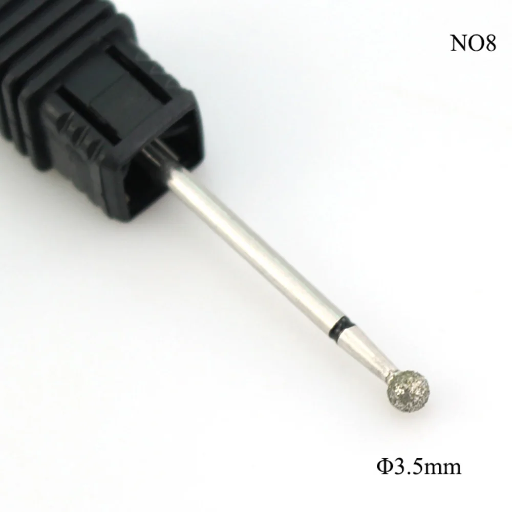 ERUIKA 11 Size Ball Diamond Nail Drill Rotate Milling Cutter Cuticle Clean Electric Bits for Manicure Burr Nail Art Accessories