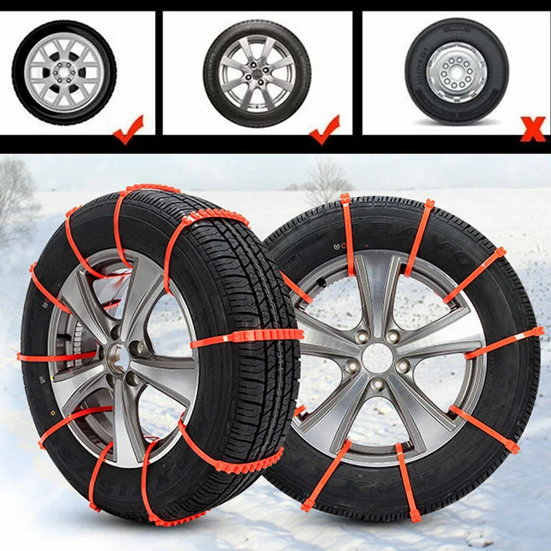 Universal Car Winter Tire Wheels Snow Chains Snow Tire Anti-skid Chains Wheel Tyre Cable Belt Winter Outdoor Emergency Chain