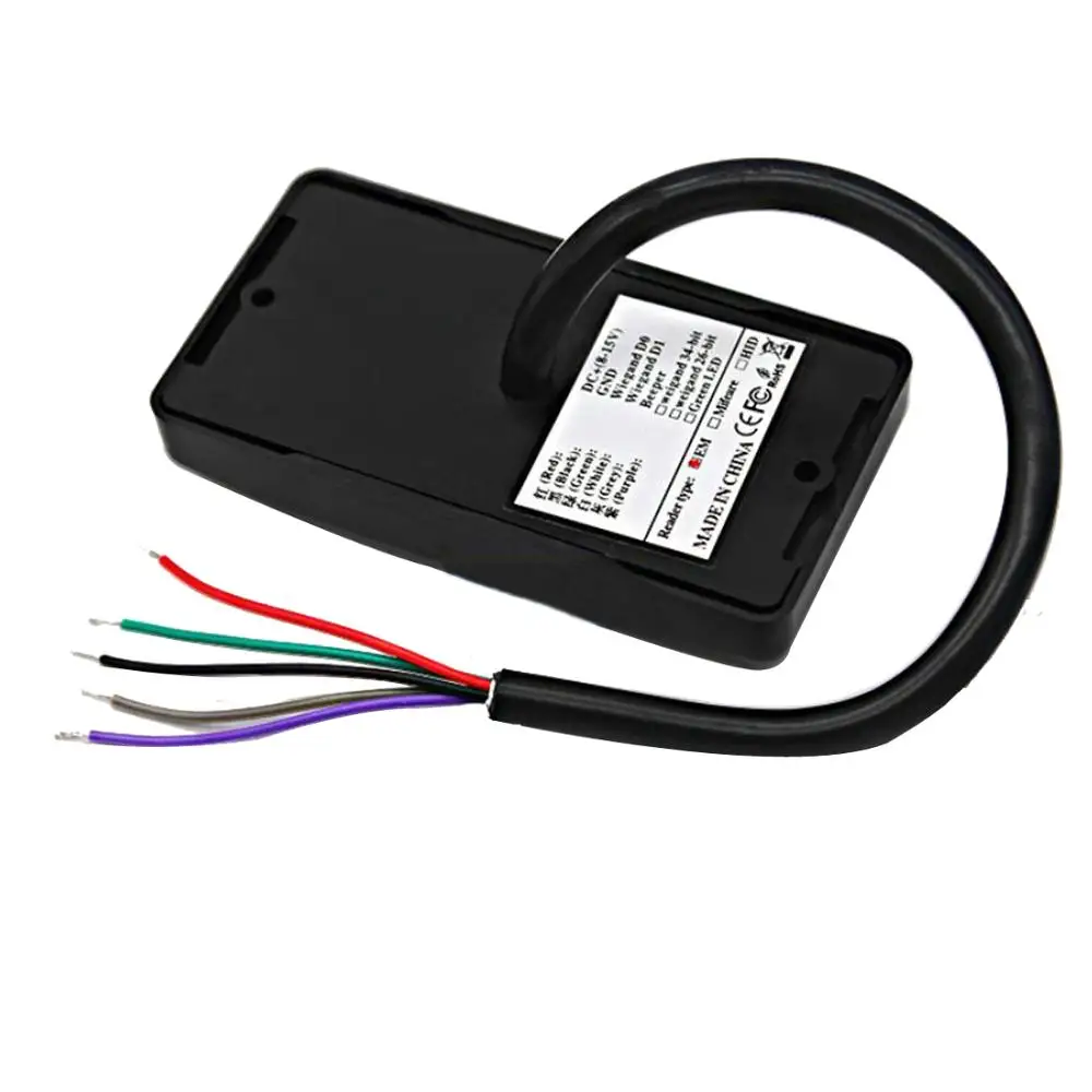 Waterproof 125khz RFID Card Reader Wiegand 26 34 Card Reader LED Indicators RFID EM ID Card Access Control Reader for HID card