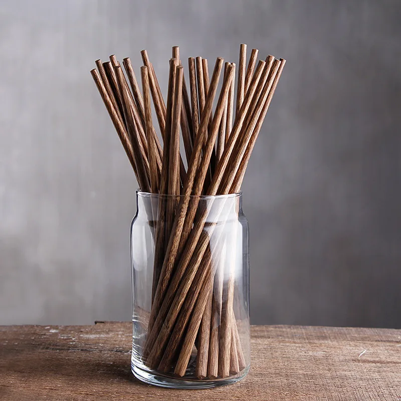 10 Pairs KINGLANG Wooden Chopsticks Without Lacquer and Wax Can Be Customized Wooden Chopsticks Set Hot Pot Chopsticks