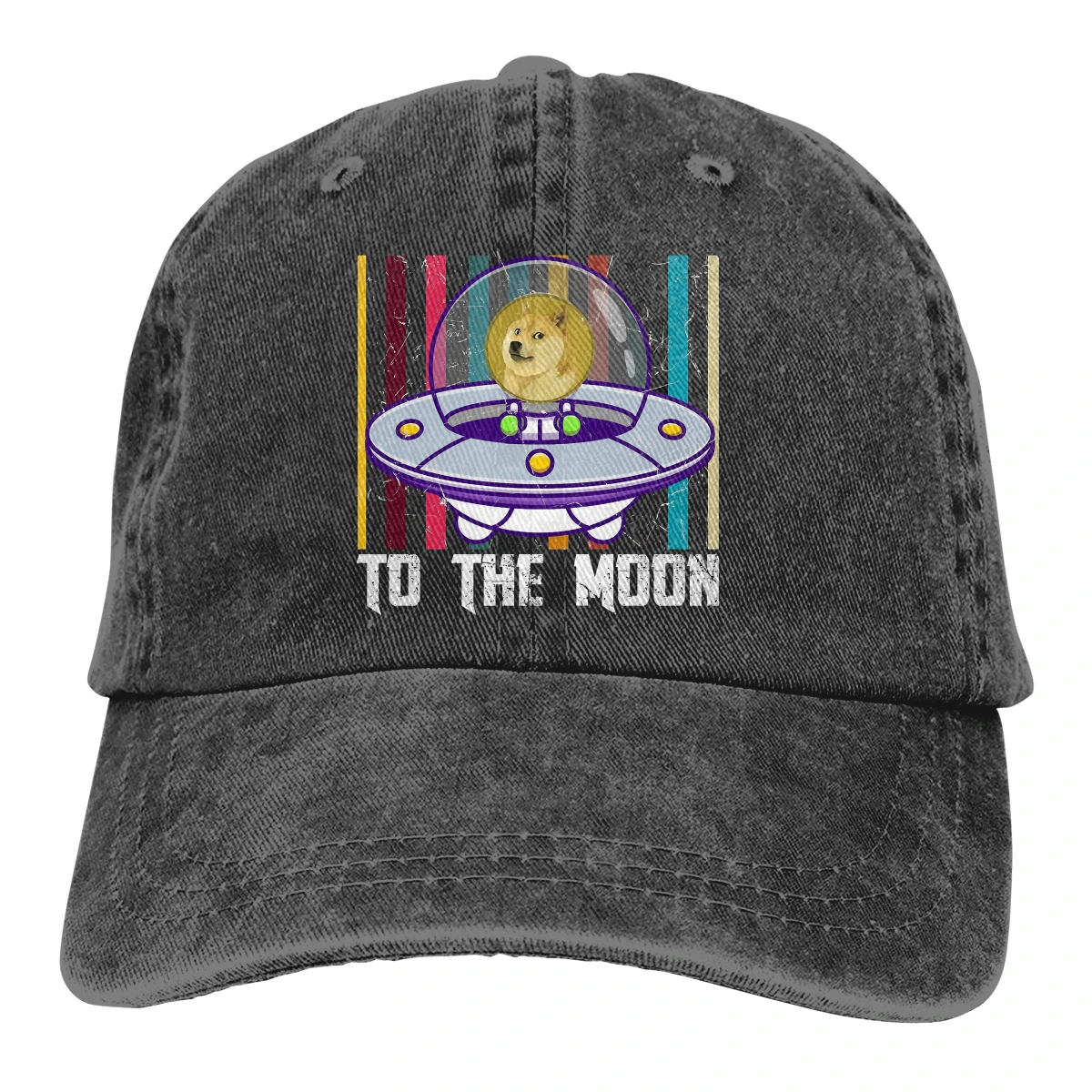 

Adjustable Solid Color Baseball Cap Dogecoin To The Moon U Washed Cotton Shib Coin Shiba Funny Crypto Sports Woman Hat