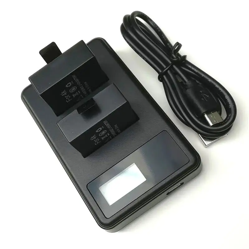 3Way LED Battery Charger Batteies Dual Charger With USB Cable for SJCAM SJ4000 Air Sj5000X SooCoo C30 EKEN H5S H6S H9R Akaso V50