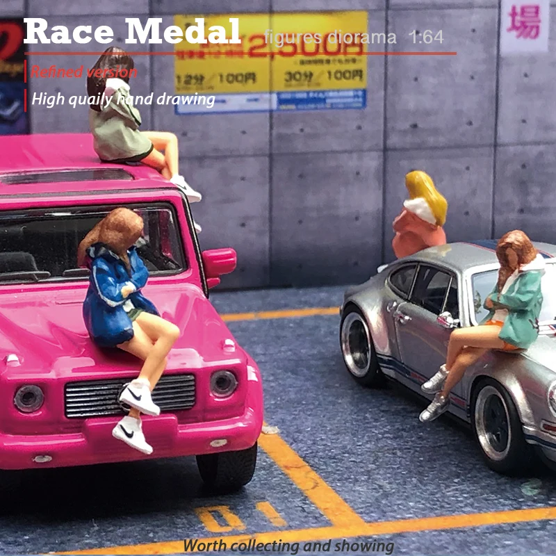 

RaceMedal1:64scale figures diorama Bowed their heads girls limited edition