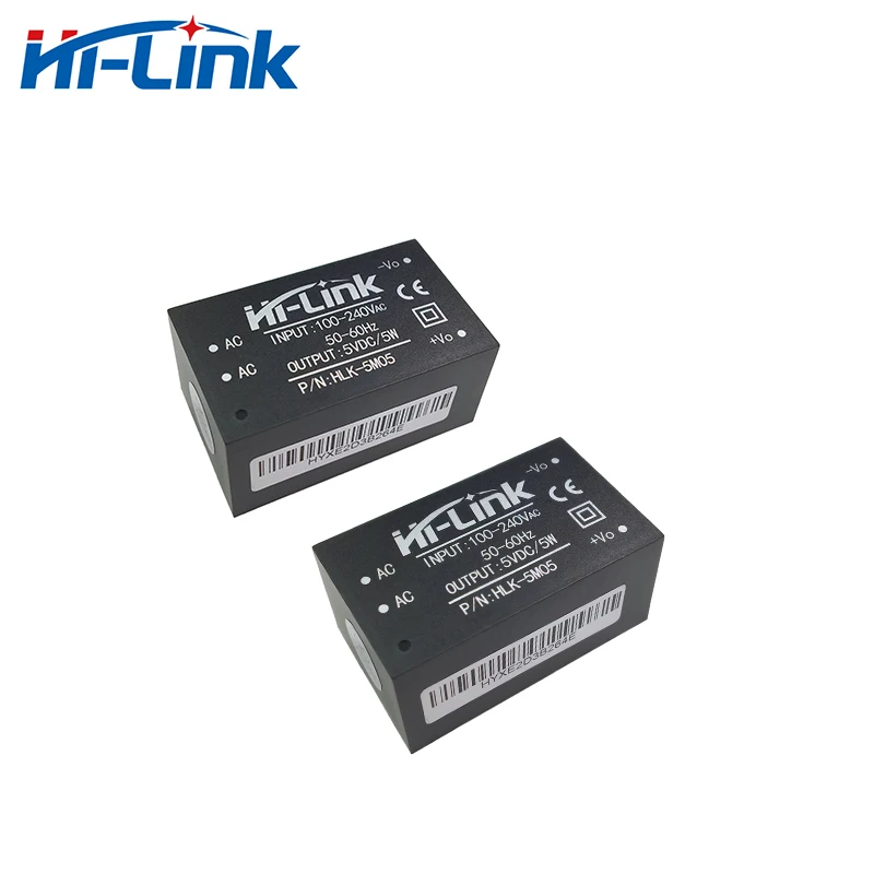 Free ship 90pcs*HLK-5M05  220V input 5W 5V 1A output AC-DC power transformer for LED light