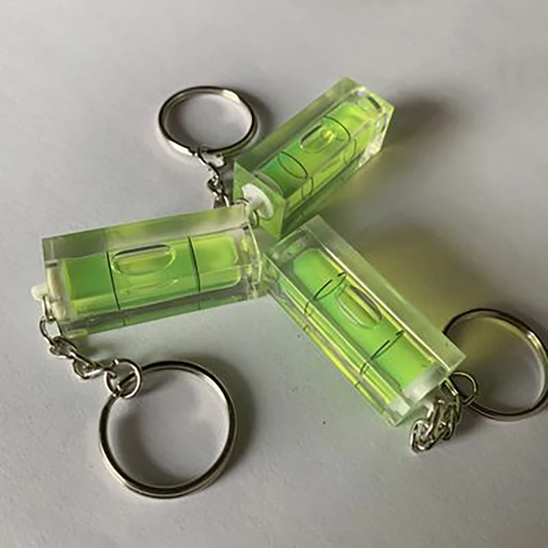 Mini Round Square Spirit Level Bubble With Keychain Precision Scope Bubble Level Horizontal Bubble Measuring Kit