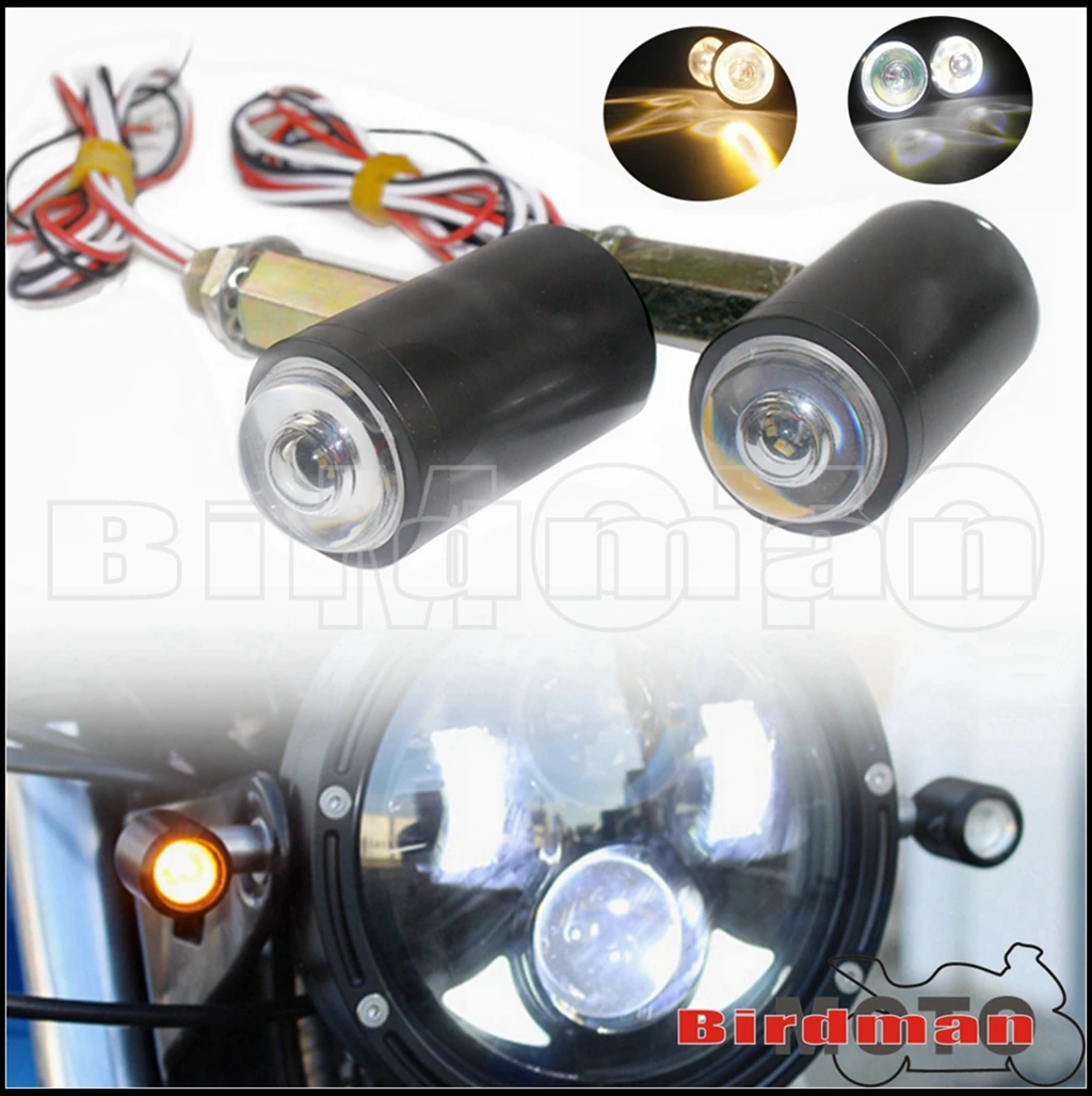 10mm Motorcycle LED Turn Signal Lamp Blinker Light Cafe Racer Indicator Lamps For Harley Honda Yamaha Suzuki BMW Chopper Bobber 