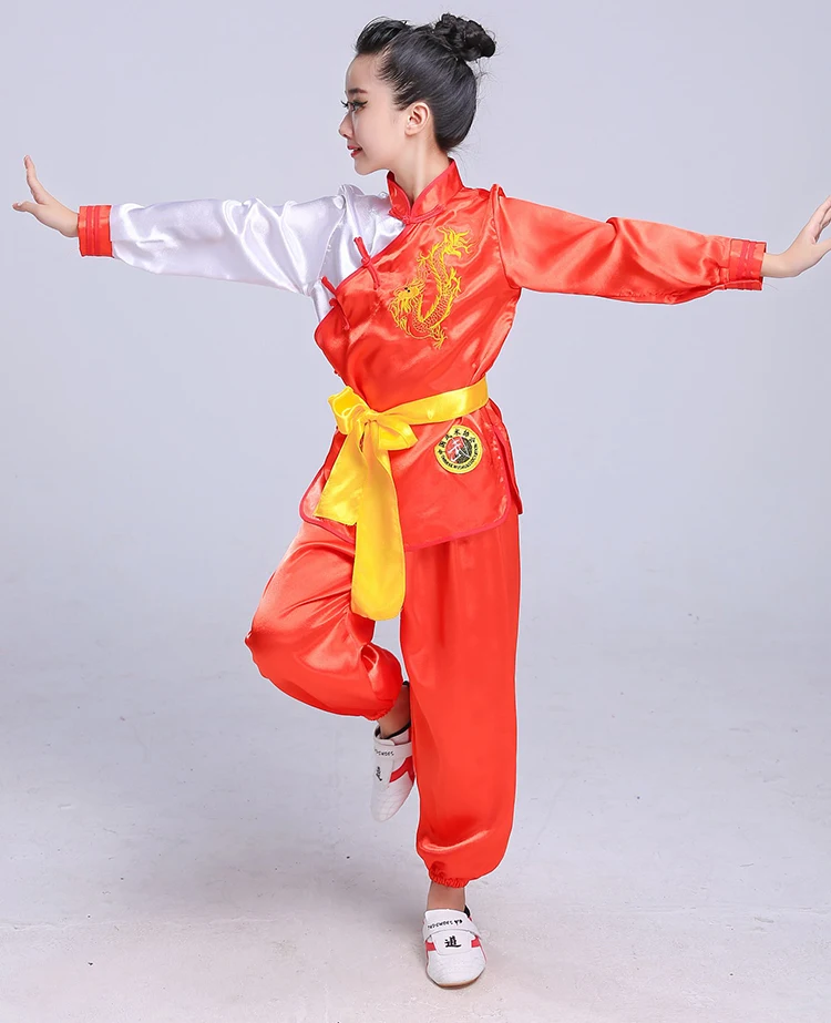 Children Chinese Traditional Wushu Clothing for Kids Martial Arts Uniform Kung Fu Suit Girls Boys Stage Performance Costume Set