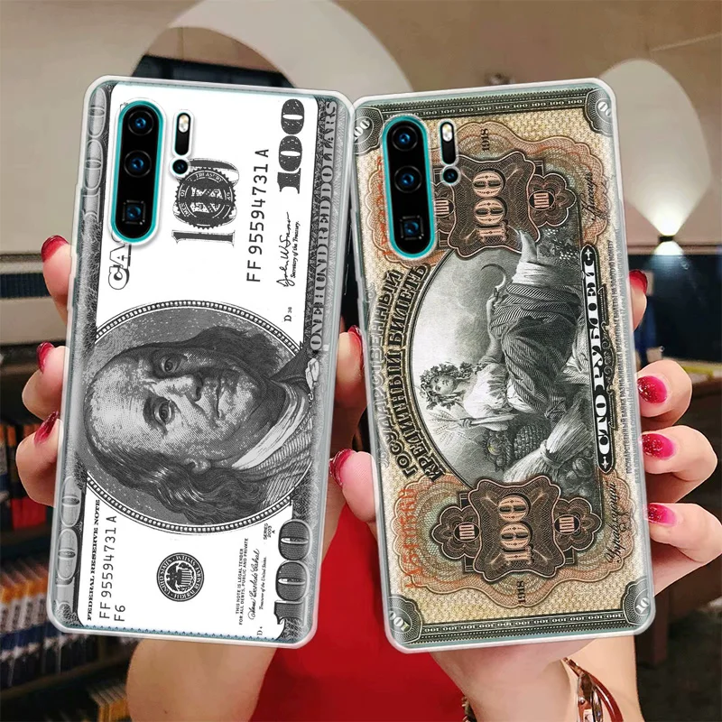 Banknote Dollar Cash Money Silicon Call Phone Case For Huawei Y5 Y6 Y7 Y9 Honor 10 Lite 9 8A Pro 8S 8X P Smart Z 2019 9X 10i 20