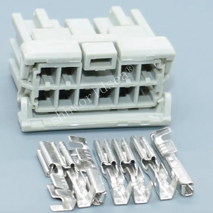 Shhworldsea 2/100 مجموعات 10 دبوس 2.2 مللي متر 6098-0249 6098-0250 مآخذ توصيل السيارات مع محطة أنثى ذكر التوصيل