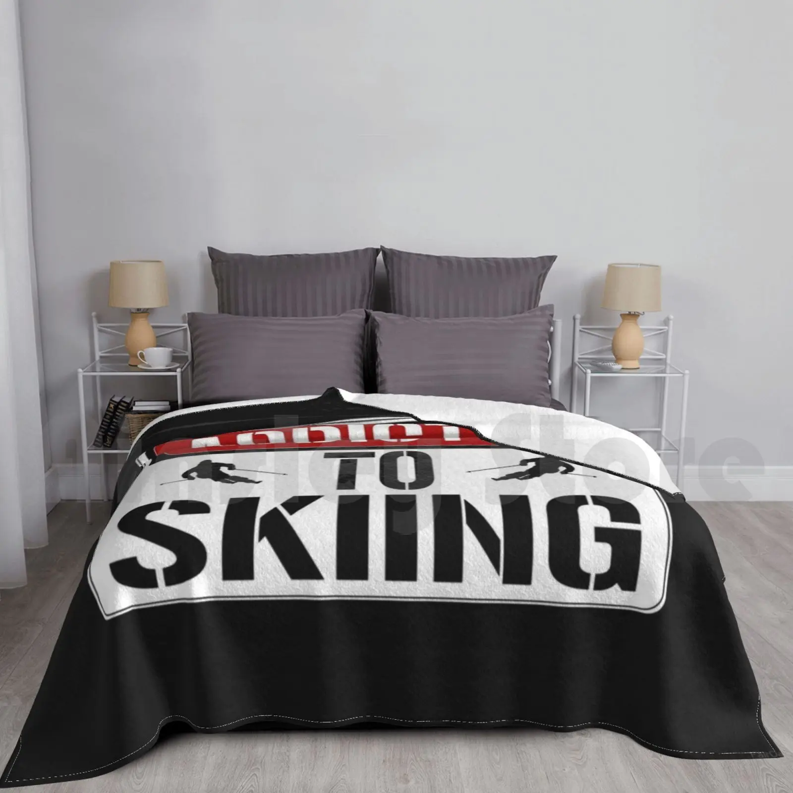 

Addicted To Skiing Blanket Fashion Custom Skiing Skier Ski Ski Team Sport