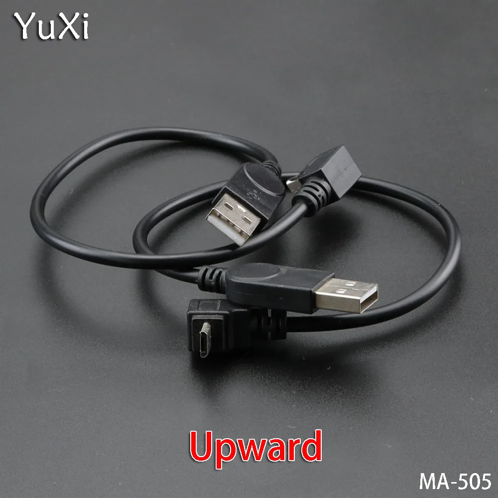 

YuXi 2PCS/lot 90 Degree USB2.0 male to micro male Up/down/left/right FM Plug Adapter Micro Usb Adapter Replace cable