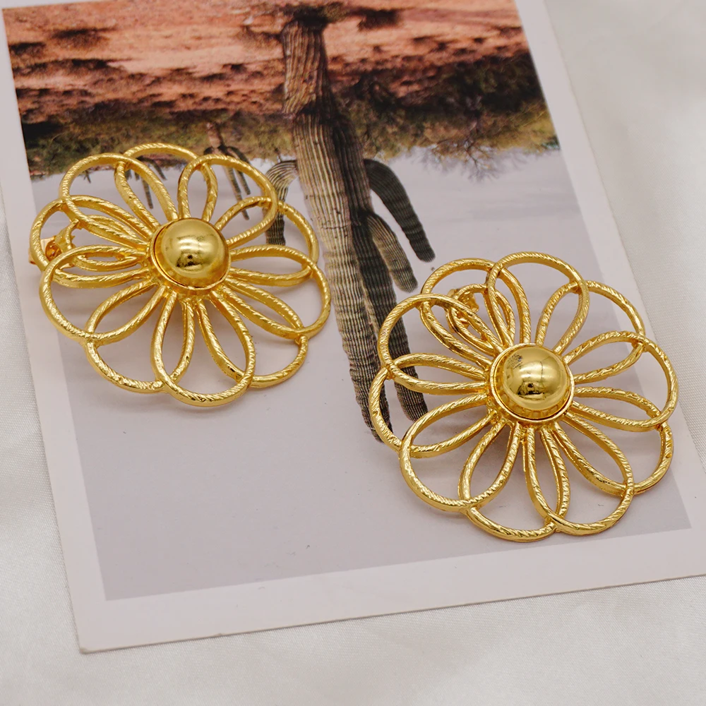 Popular  Earrings Geometric Flower Earrings For Women Girl Drop Earrings Fashion Wedding Jewelry Gifts Daily Wear