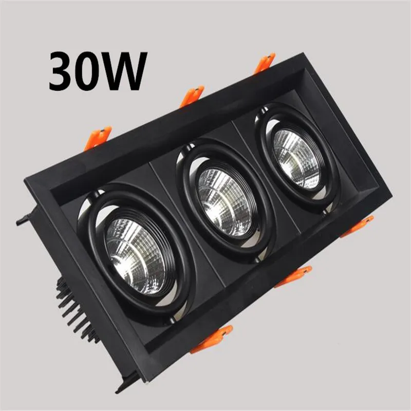 Oprawy LED LED Spot Super Bright wpuszczany kwadrat COB 10w 20W 30w reflektor LED dekoracja LED lampa sufitowa AC110V 220V