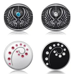 New Round little Grass Wings beauty 18MM snap buttons fit DIY 18MM snap bracelet snap jewelry Christmas Gift