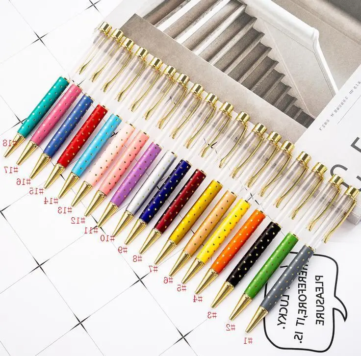 Fashion Creative Diy Metal Ballpoint Pens Wedding Gift Self-filling Pen School Stationery Office Supplies Writing Gift Wholesale