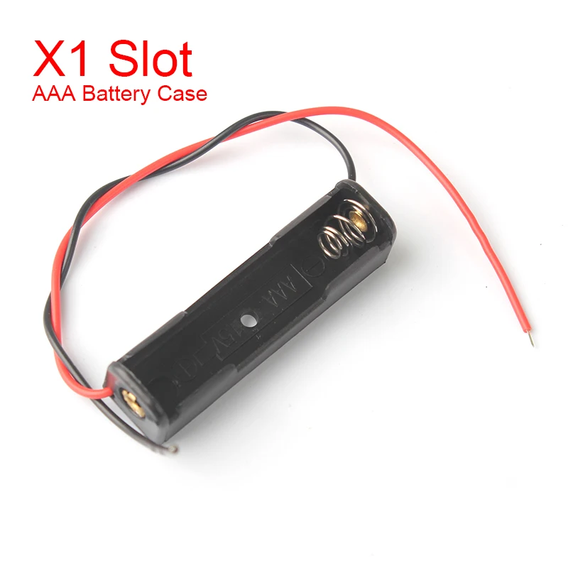 New 1x 2x 3x 4x AAA Battery Box Case Holder With Wire Leads Side By Side Battery Box Connecting Solder For 1-4pcs AAA Batteries