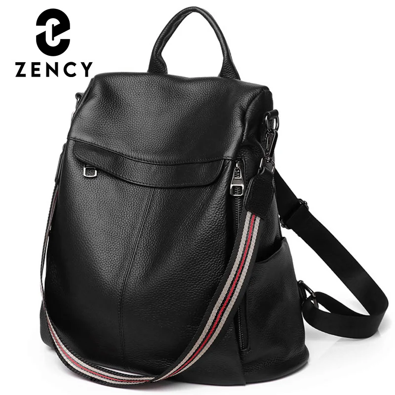 Zency Multifunctional Fashion Women's Knapsack Soft Genuine Leather Backpack For Teenagers School Bag For Ladies Shoulder Bag