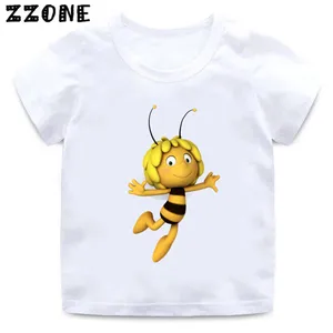 Little Bee Maya Bonito Dos Desenhos Animados Crianças T-Shirt Engraçado Kawaii Bebê Meninas Roupas Meninos T shirt Verão Manga Curta Crianças Tops,HKP5428 6 principais vendas maya blusa - №6
