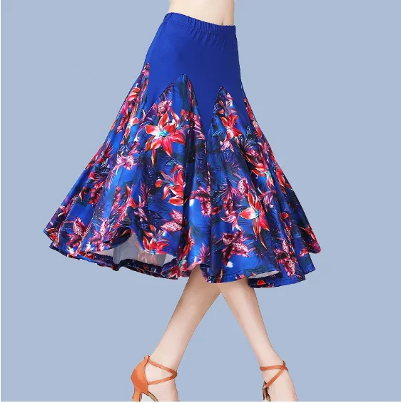 Elegante Ballroom Dansvoorstelling Slijtage Rok Moderne Dansen Rokken Tango Prestaties Kostuum Nationale Standaard Dans Rokken