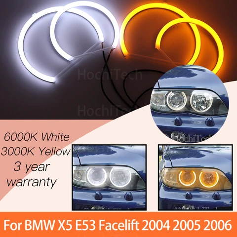 Комплект колец с ангельскими глазами для BMW X5 E53 Facelift 2004 2005 2006, 1 комплект