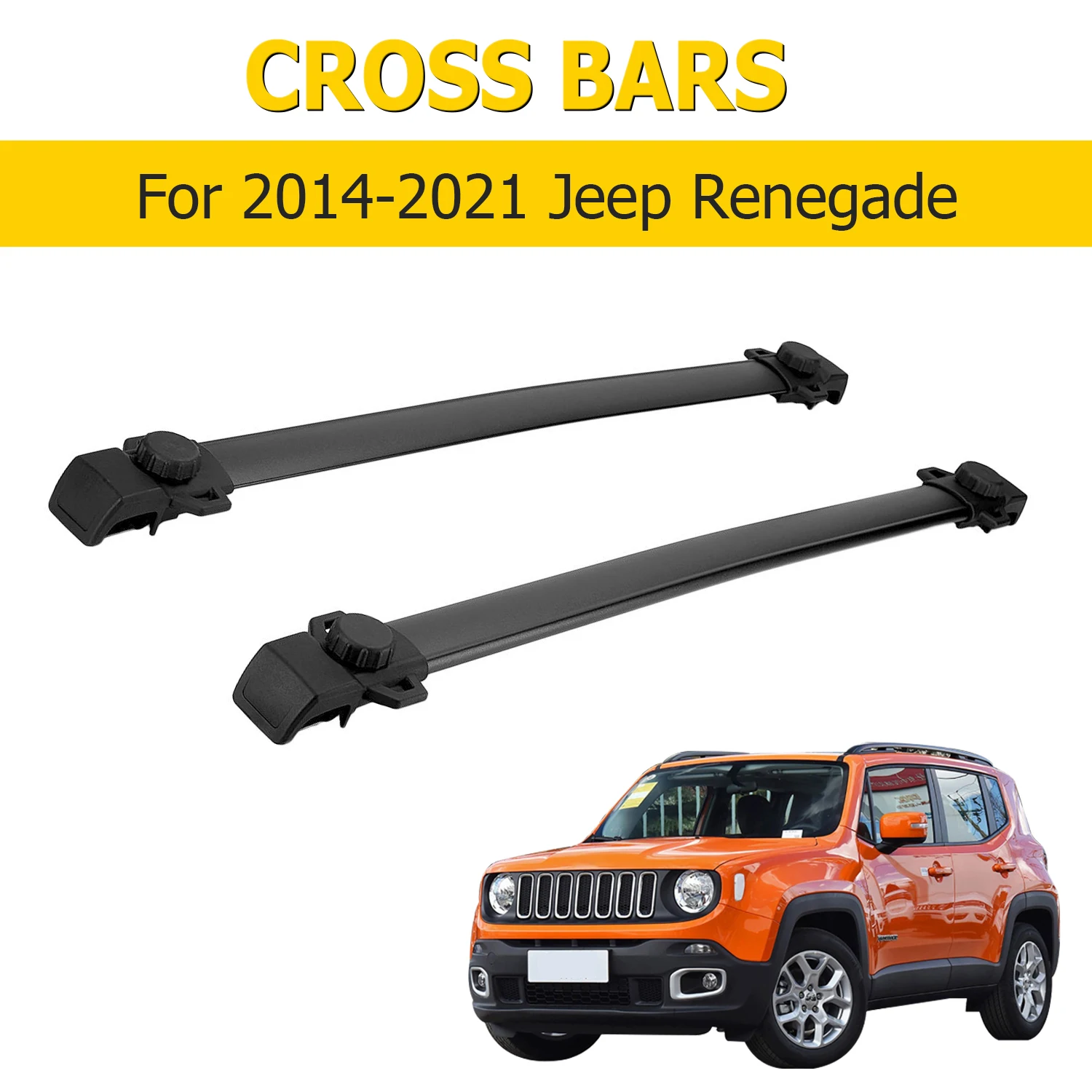 Car Roof Rack for Jeep Renegade 2014-2021 SUV Aluminium Alloy Luggage Carrier Kayak Bike Canoes Rooftop Cross Bars Holder