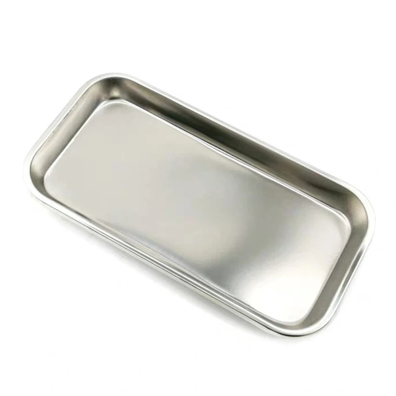 Stainless Steel Thickened Restaurant Storage Cake Tray Meat Pastry Fruit Kitchen Plate Dinnerware Dish Holder Organizer