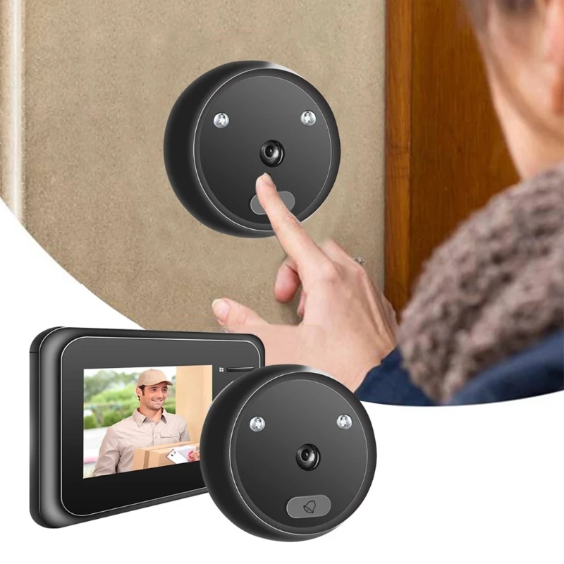 Smart Wireless Video Doorbell กล้องประตูเส้นผ่านศูนย์กลางรู0.55-1.18 ''3 X AAA แบตเตอรี่