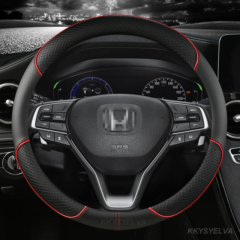 Microfiber Leather Car Steering Wheel Cover 38cm For Honda Accord City CRV BRV Mobilio Jazz Odyssey Vezel Stream CRZ