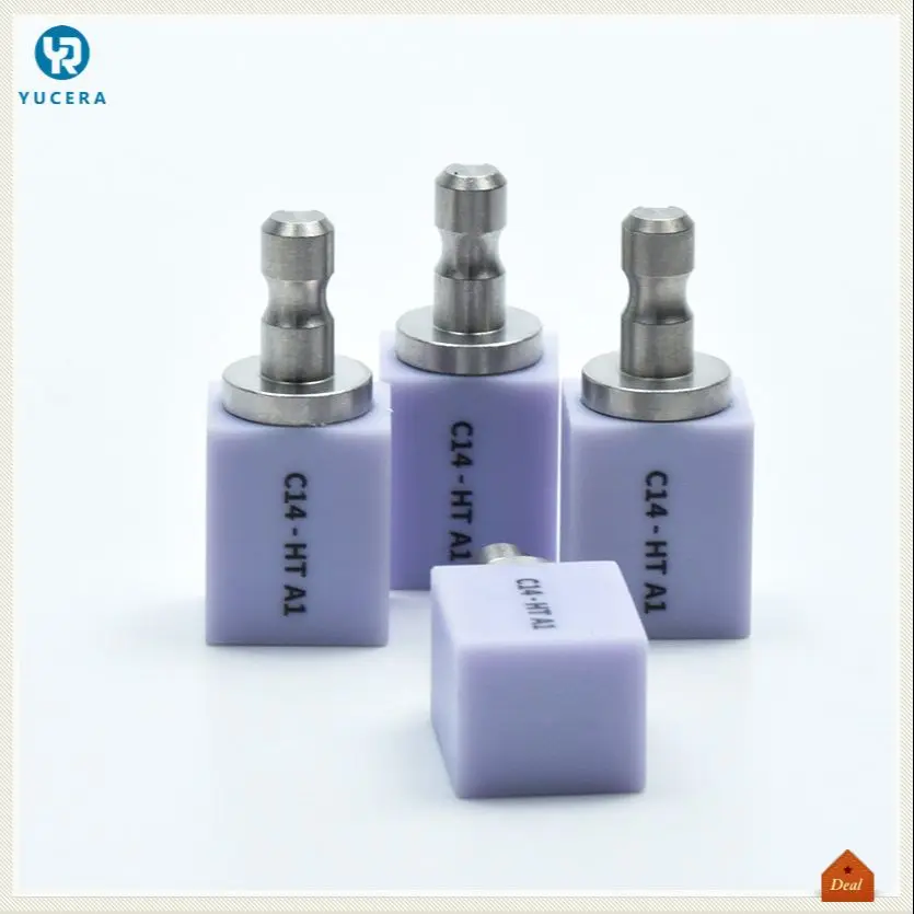 GOOZIR 5 Piece C14 HT Lithium Disilica CAD CAM Glass Ceramic Blocks For Dental Lab For Veneers