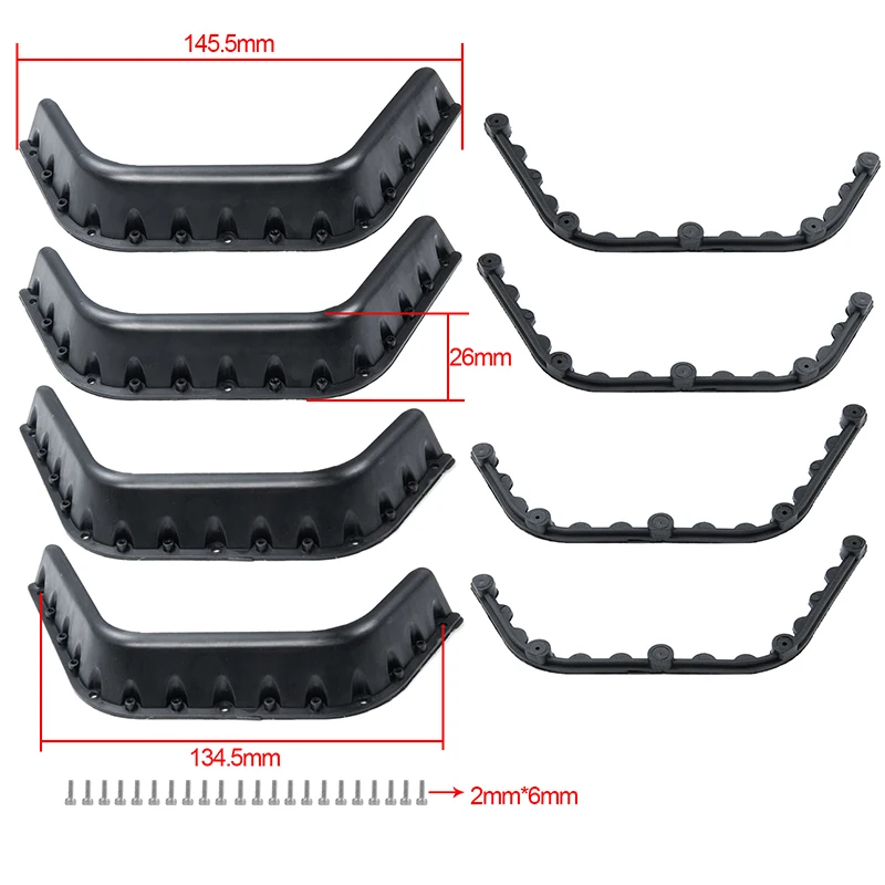 AXSPEED Plastic Fender Flares for Axial SCX10 D90 1/10 RC Rock Crawler Car Body Shell 2.2inch Wheel Rims Upgrade Parts