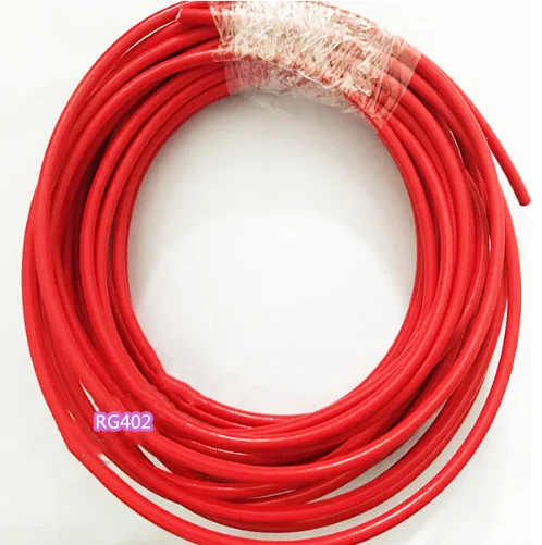 Red RG402  RF coax cable Semi-Flexible 50ohm RG402 cable 1m 3m  5m  10m 15m 20m