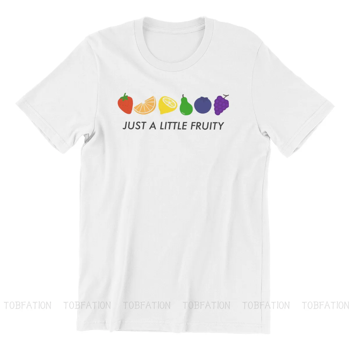 LGBT Gay Rainbow Pride Fruity  Flag Classic Tshirt Classic Alternative Men's Clothing Tops Cotton Crewneck T Shirt