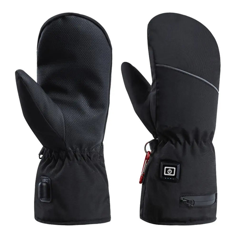 Electric Heated Gloves Woman Heated Ski Gloves Heated Mittens Winter Outdoor Warm Gloves with Rechargeable Lithium Battery