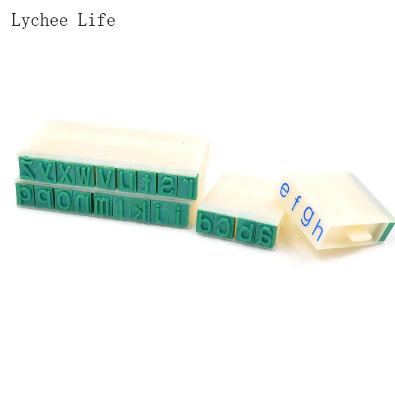 Lychee Life 1Set English Alphabet Letter Stamps For Scrapbooking Plastic Rubber Stamps Diy Handmade Crafts