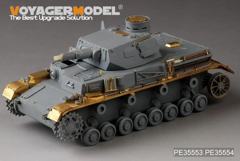 Voyager 1/35 PE35553 Jerman Pz.Kpfw.IV Ausf. Set Dasar Detailing (untuk Naga)