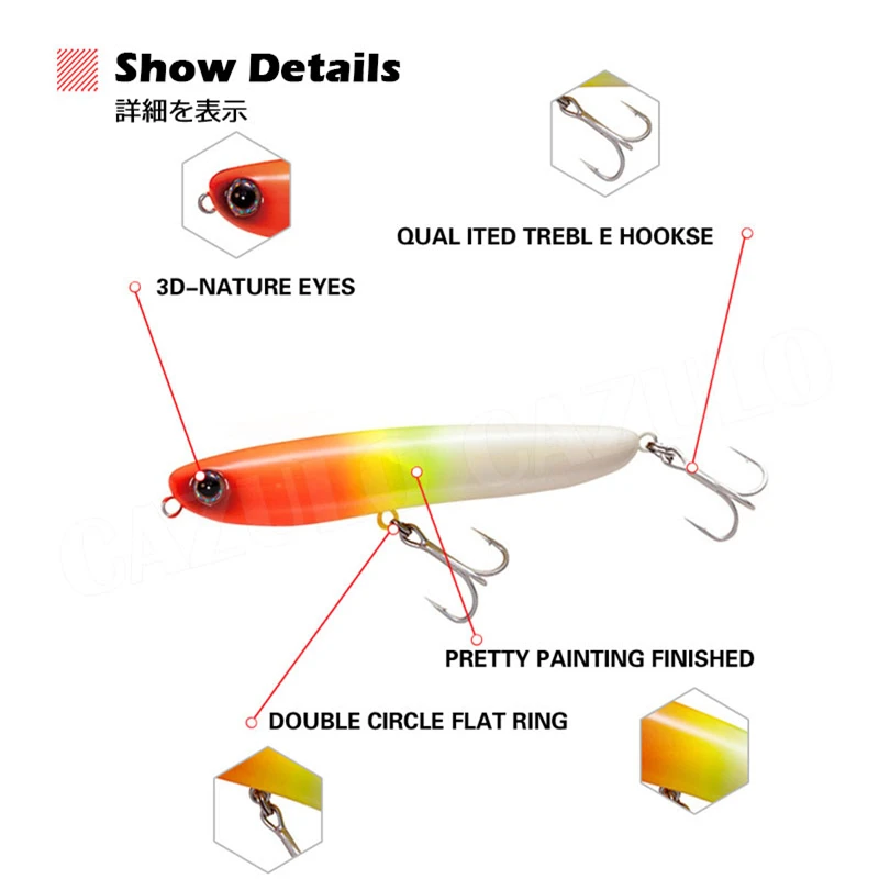 Fishing Accessories Lures Floating Pencil Isca Artificial Weights 6.5g 67mm Kit Pesca Articulos Trolling Pike Fish Tackle Leurre