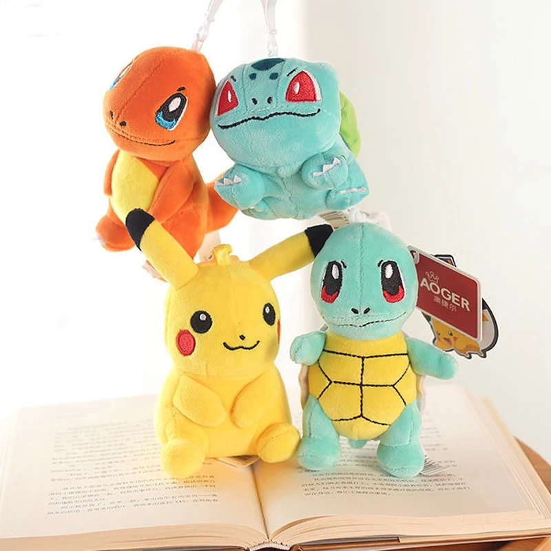 Anime Pokemon pluszowe Pikachu Charmander pluszowe zabawki wiewiórka Bulbasaur Jiggles Lapras Eevee Snorlax brelok świąteczny prezent dla dzieci