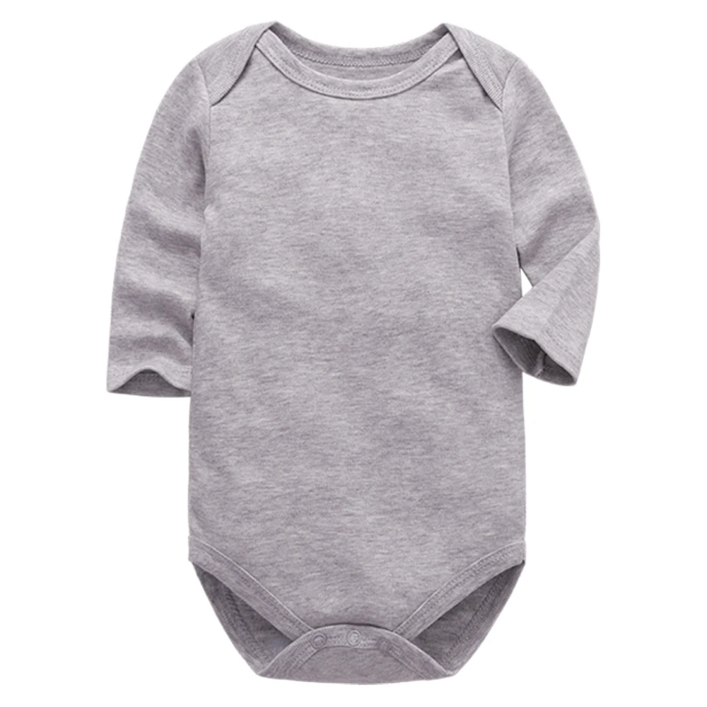 Autumn winter baby girls bodysuit newborn boys long sleeve solid 100%cotton 0-24 months baby clothes